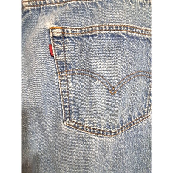 Vintage 90s Levis 501 Made in USA W40 L32 LIght Wash Whiskered Fade 553 Factory - Picture 8 of 11